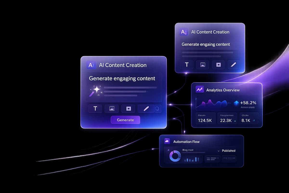 AI content generation workflow in Auto Presence AI